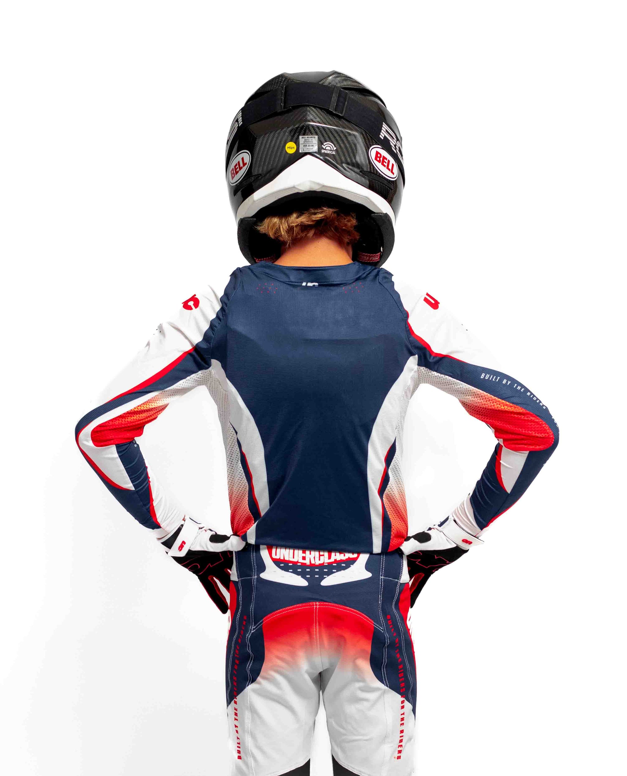 UCMX PRO Flow White Navy Youth Full Kit