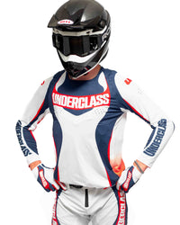 UCMX PRO Flow White Navy Jersey