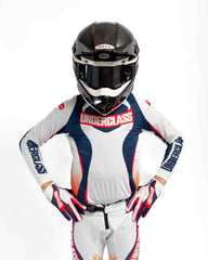 UCMX PRO Flow White Navy Youth Jersey