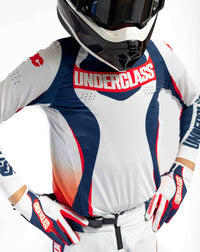 UCMX PRO Flow White Navy Youth Jersey