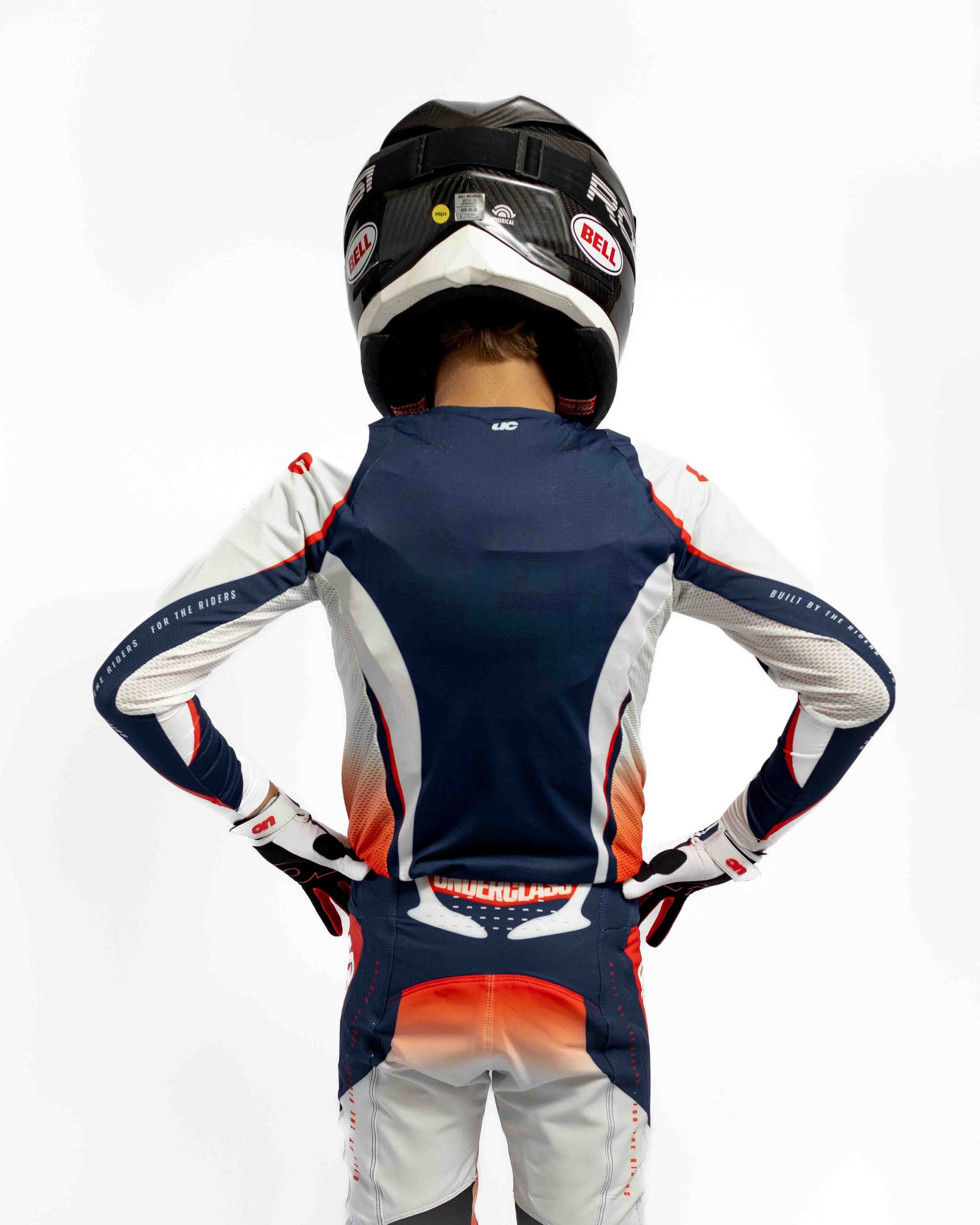 UCMX PRO Flow White Navy Youth Jersey