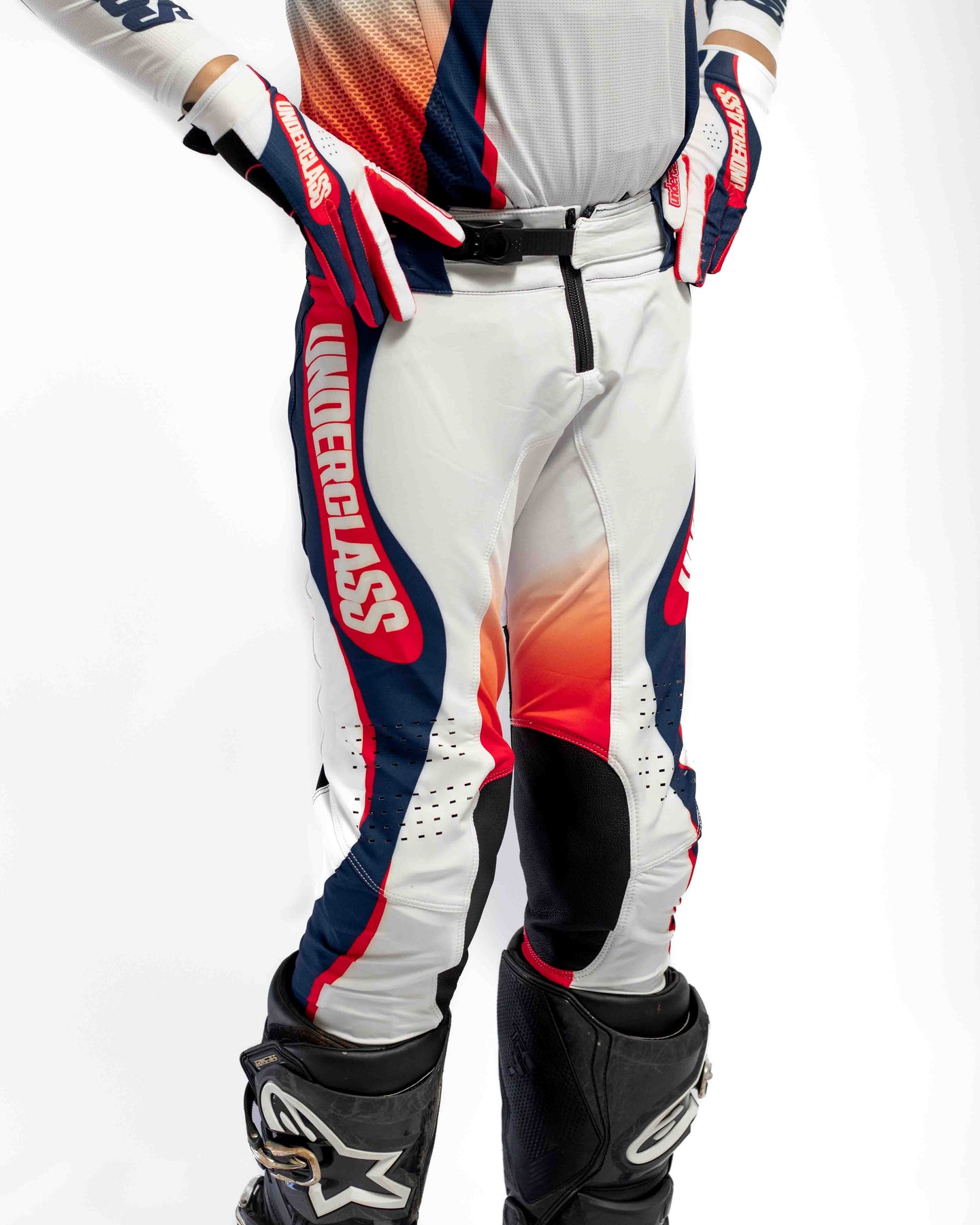 UCMX PRO Flow White Navy Youth Pants