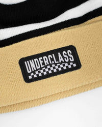 STRIPE BEANIE - BEIGE